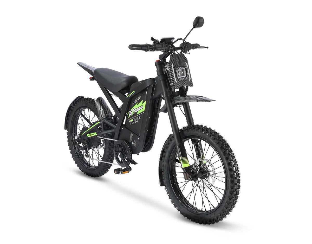 Ouxi GT2000 2.0 fatbike in groen, schuin vooraanzicht