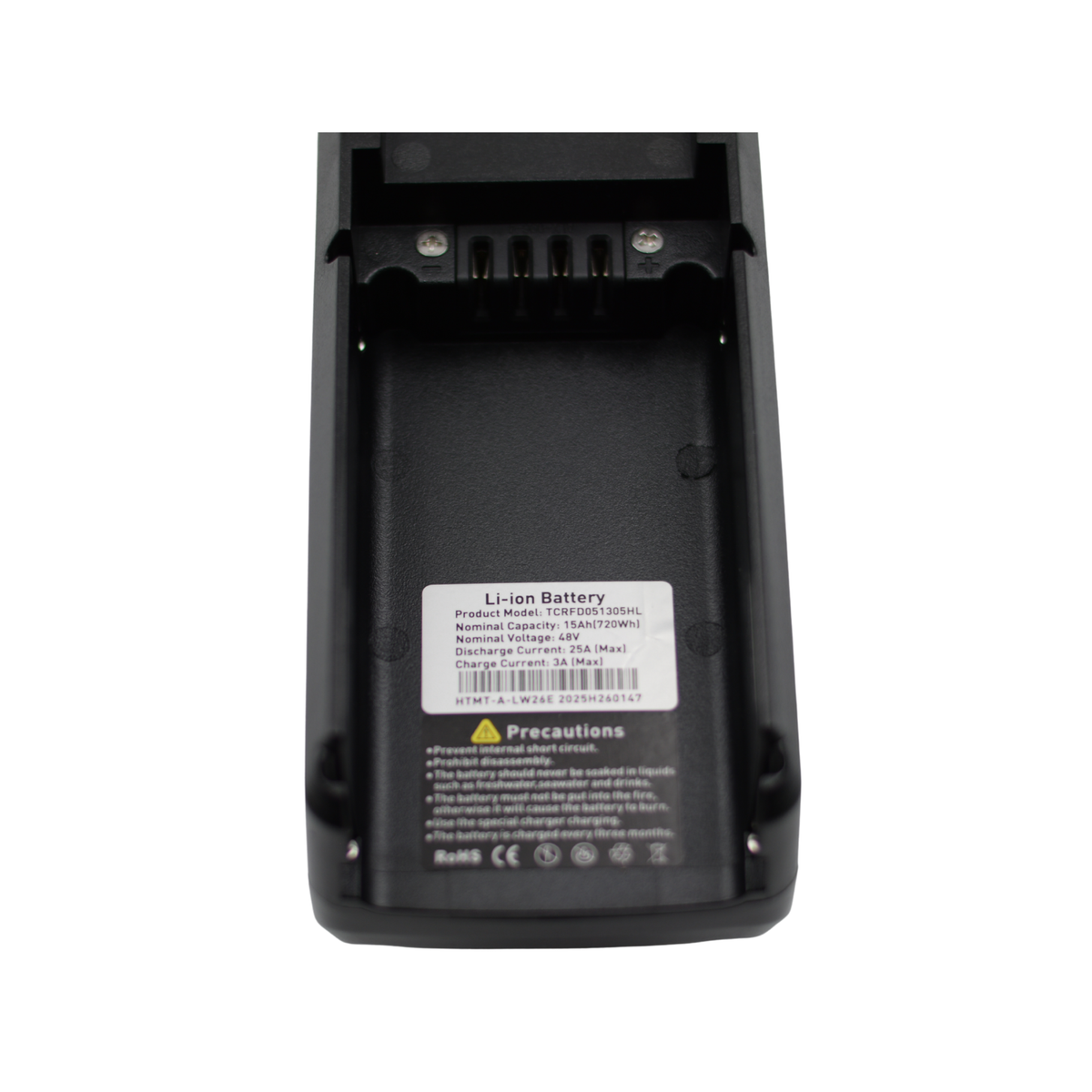 Ouxi GT20 Pro Akku 48V 15Ah Unterseite mit Anschluss