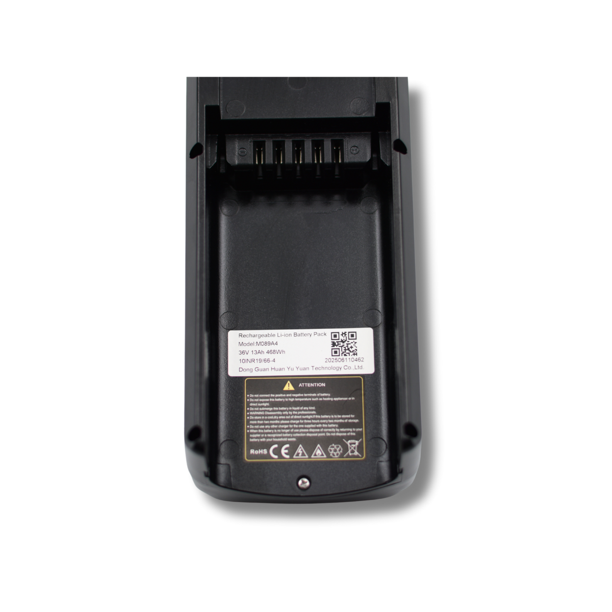 Ouxi V8 Ultra Mini battery 36V 10.4Ah underside with connector