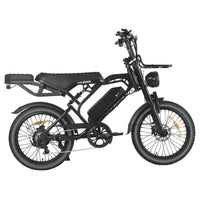 QMWheel V20 Pro Skinny Bike Skinnybike in Schwarz, Seitenansicht der Antriebsseite mit Gangschaltung